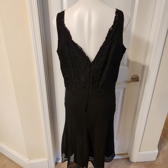 Lawrence Kazar vintage black dress lace jacket set size 16 - Picture 5 of 15